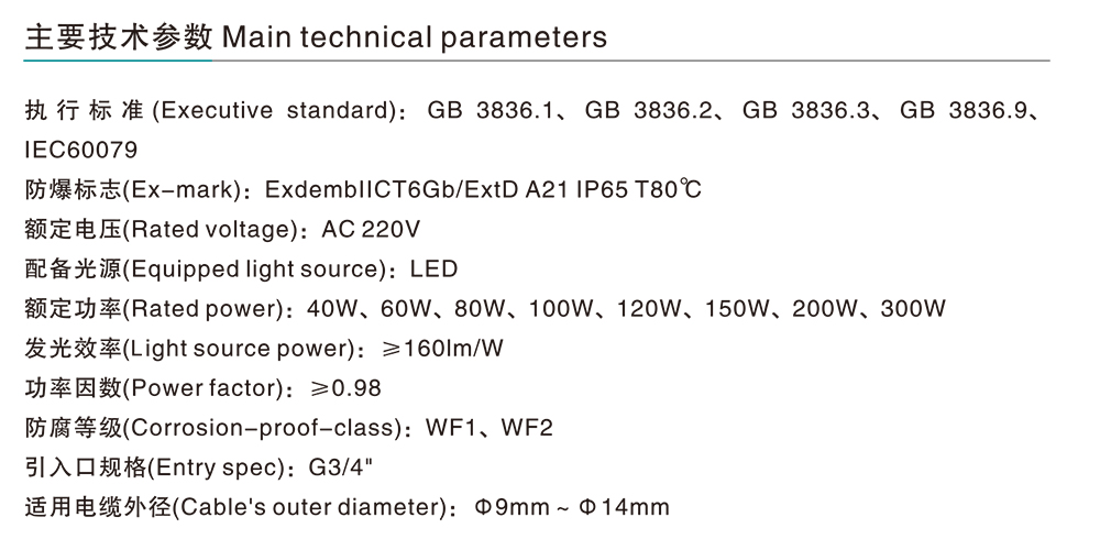 人民電器RDB98-MZ型防爆免維護(hù)節(jié)能燈(LED) 