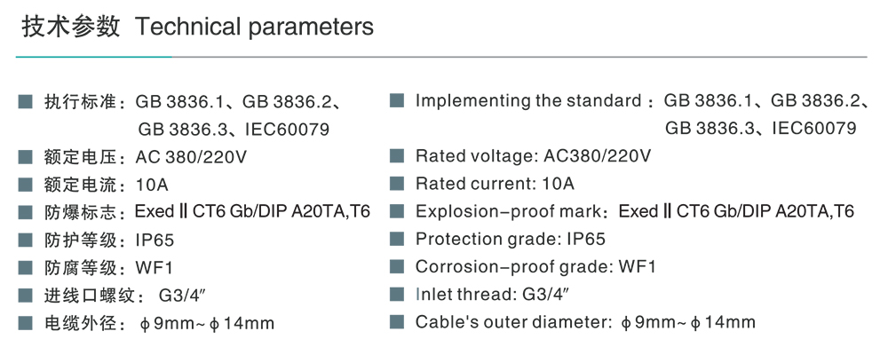 人民電器BZA53系列防爆控制按鈕（ⅡB） 