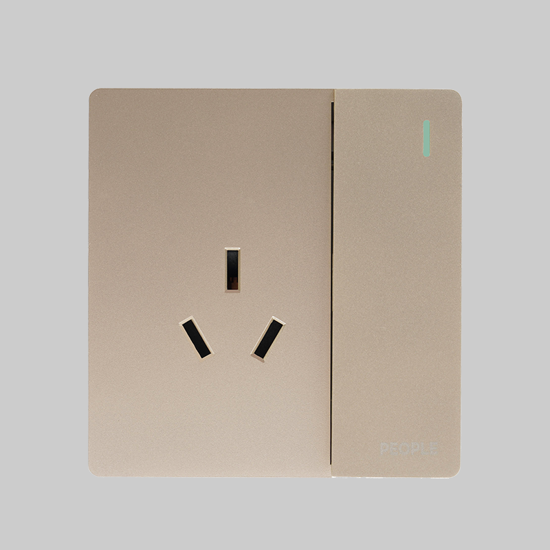 人民電器，人民電器集團，人民電器集團有限公司，中國人民電器，一聯(lián)單控帶三插16A插座(R86E5)