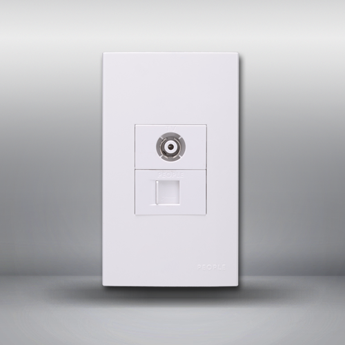 人民電器，人民電器集團，人民電器集團有限公司，中國人民電器，一聯(lián)電視電腦插座(R120WD)