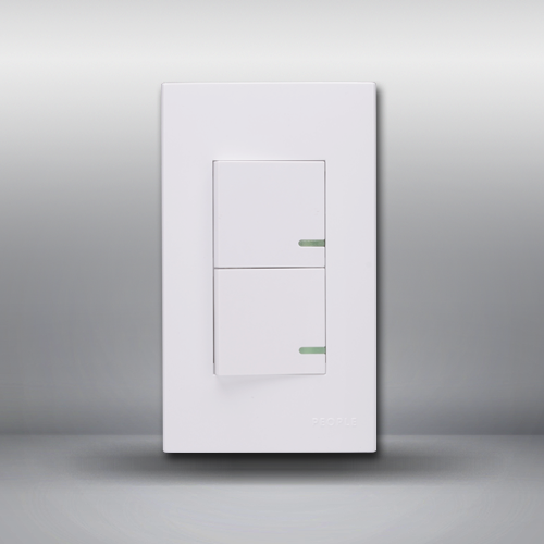 人民電器，人民電器集團(tuán)，人民電器集團(tuán)有限公司，中國(guó)人民電器，二聯(lián)單控開(kāi)關(guān)(R120WD)