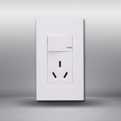 人民電器，人民電器集團(tuán)，人民電器集團(tuán)有限公司，中國(guó)人民電器，一開(kāi)單16A三極插座(R120WD)