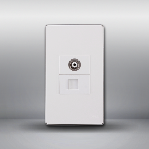 人民電器，人民電器集團(tuán)，人民電器集團(tuán)有限公司，中國(guó)人民電器，一聯(lián)電視電腦插座(R120WF)