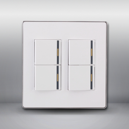 人民電器，人民電器集團(tuán)，人民電器集團(tuán)有限公司，中國(guó)人民電器，雙排四聯(lián)單控開(kāi)關(guān)(R120WF)