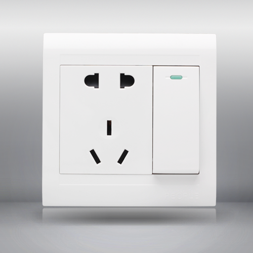 人民電器，人民電器集團(tuán)，人民電器集團(tuán)有限公司，中國人民電器，一開五孔插座(R86C)