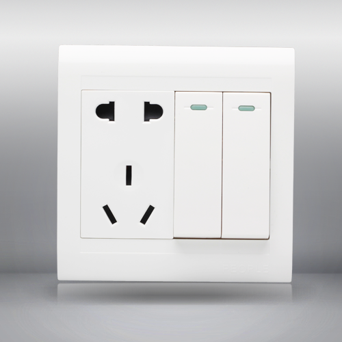 人民電器，人民電器集團(tuán)，人民電器集團(tuán)有限公司，中國(guó)人民電器，二開五孔插座(R86C)