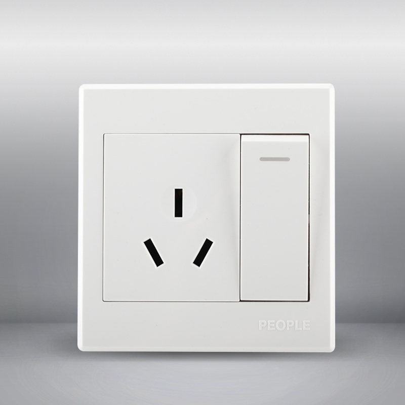 人民電器，人民電器集團，人民電器集團有限公司，中國人民電器，一開三極插座(R86D)