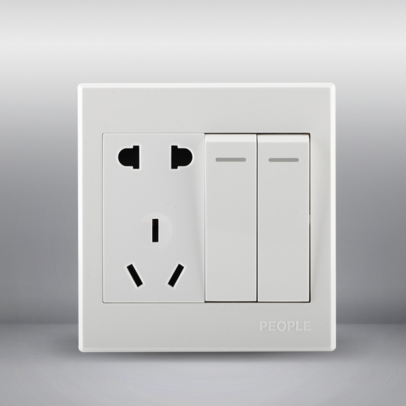 人民電器，人民電器集團，人民電器集團有限公司，中國人民電器，二開五孔插座(R86D)