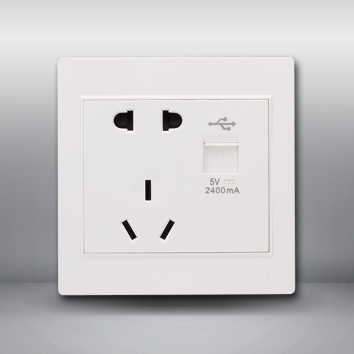 人民電器，人民電器集團，人民電器集團有限公司，中國人民電器，一聯(lián)USB五孔插座(R86H)